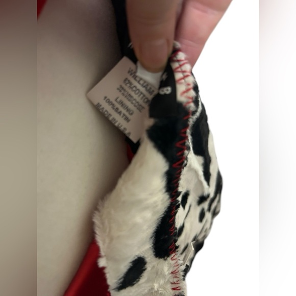 Vintage y2k designer Red and Black Cow Print fur midi pencil Skirt Size 4 - Picture 8 of 9